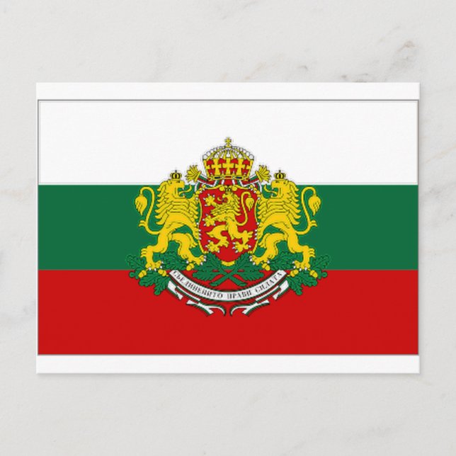 Flagge Bulgariens Postkarte (Vorderseite)