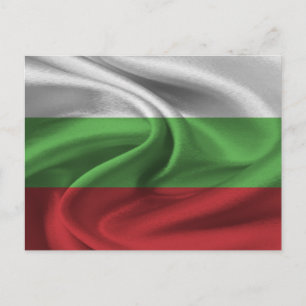Flagge Bulgariens Postkarte