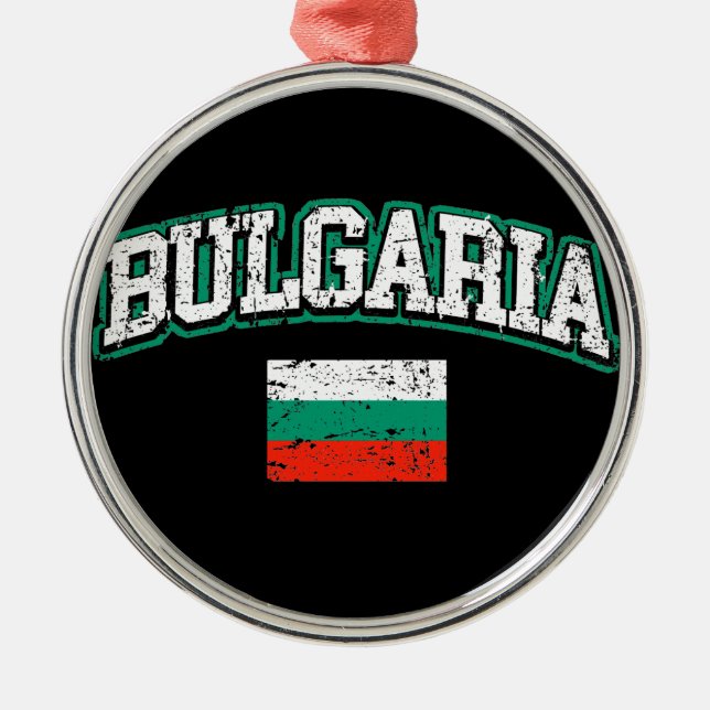 Flagge Bulgariens Silbernes Ornament (Vorne)