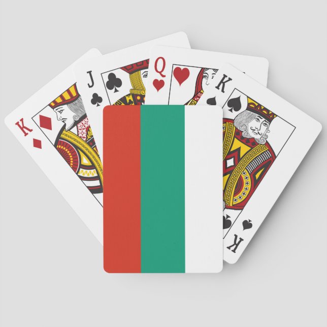 Flagge Bulgariens Spielkarten (Rückseite)