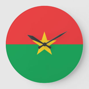 Flagge Burkina Faso Große Wanduhr