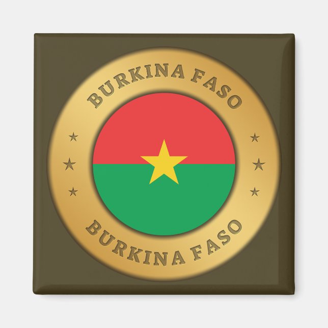 Flagge Burkina Faso Magnet (Vorne)