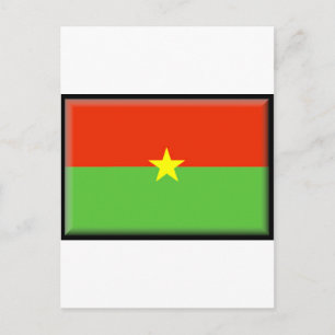 Flagge Burkina Faso Postkarte
