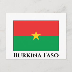 Flagge Burkina Faso Postkarte