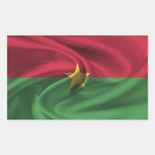 Flagge Burkina Faso Rechteckiger Aufkleber