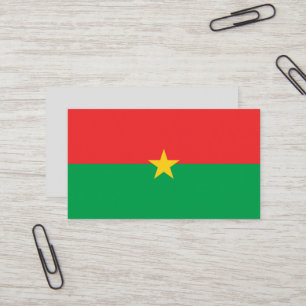 Flagge Burkina Faso Visitenkarte