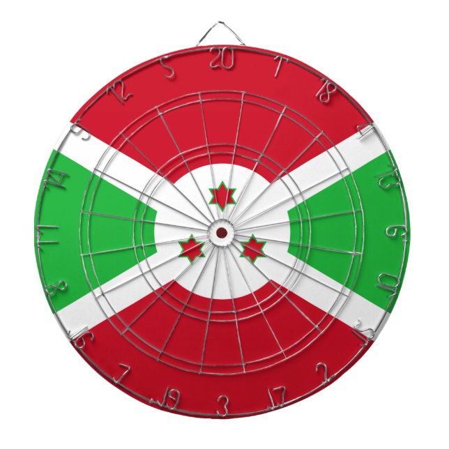Flagge Burundis Dartscheibe (vorne)