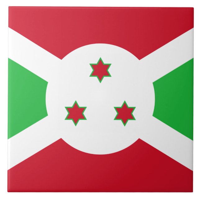 Flagge Burundis Fliese (Vorderseite)