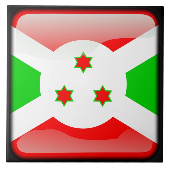 Flagge Burundis Fliese (Vorderseite)