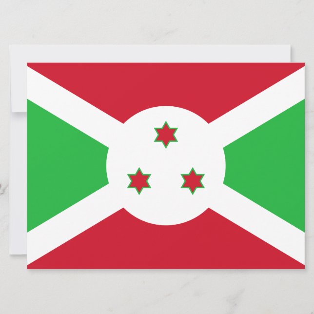Flagge Burundis Karte (Vorderseite)