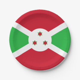 Flagge Burundis Pappteller