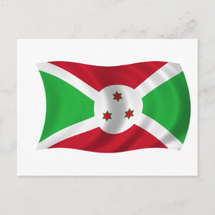 Flagge Burundis Postkarte