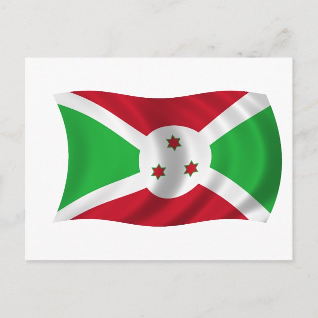 Flagge Burundis Postkarte (Vorderseite)