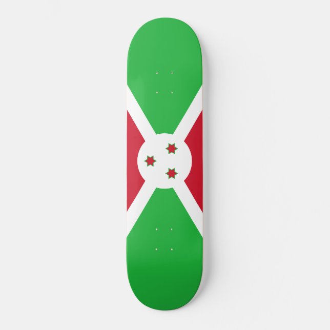 Flagge Burundis Skateboard (Vorderseite)