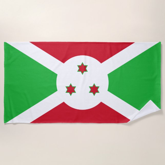 Flagge Burundis Strandtuch (Vorderseite)