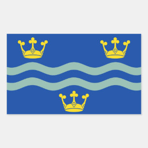Flagge Cambridgeshire Rechteckkantsticker Rechteckiger Aufkleber
