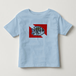 Flagge Cartoon-Sergeant-Major Tauchen Kleinkind T-shirt