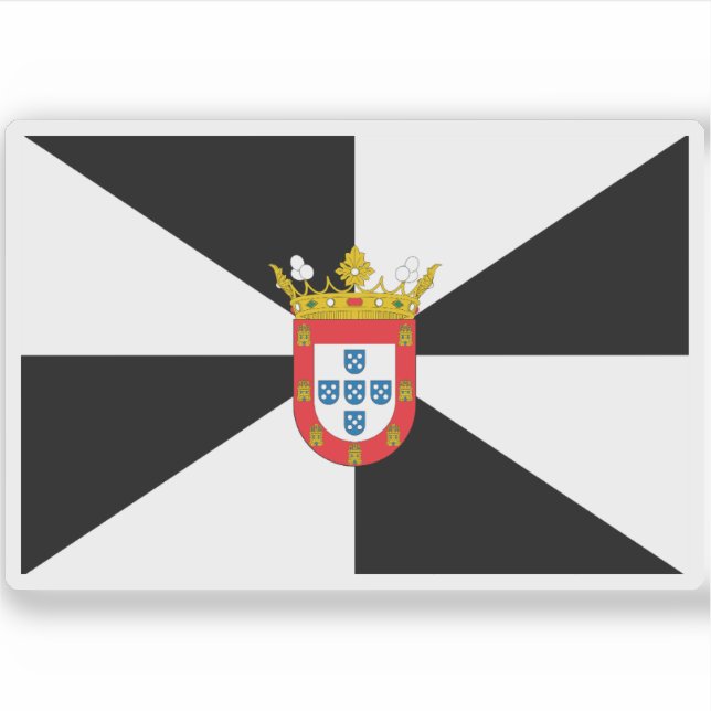 Flagge Ceutas Aufkleber (Vorderseite)