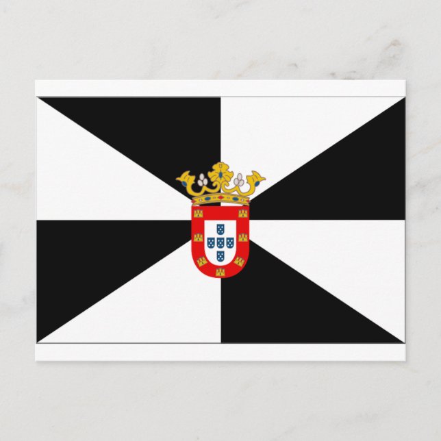 Flagge Ceutas (Spanien) Postkarte (Vorderseite)