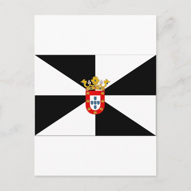 Flagge Ceutas (Spanien) Postkarte (Vorderseite)