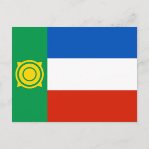 Flagge Chakassiens Postkarte