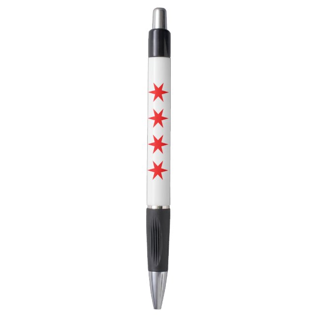 Flagge Chicago (Illinois) Pen Kugelschreiber (Vorderseite Vertikal)