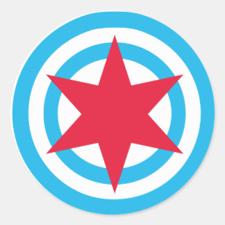 Flagge Chicago Runder Aufkleber