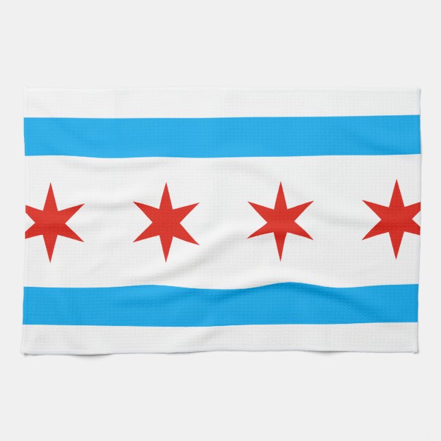 Flagge Chicagos Handtuch (Horizontal)