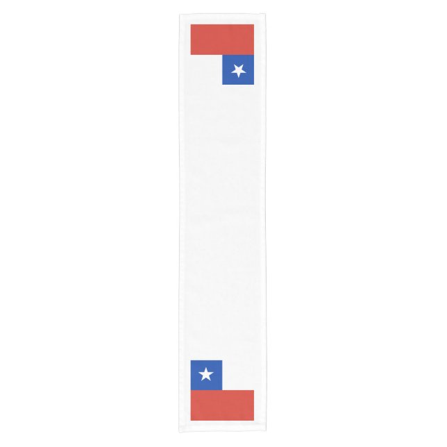 Flagge: Chile Kurzer Tischläufer (Vorderseite)