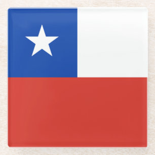 Flagge Chiles Glasuntersetzer