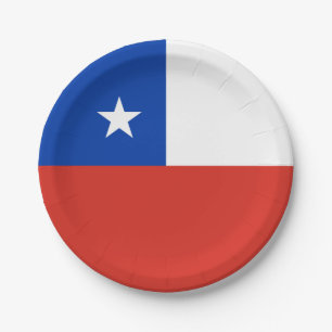 Flagge Chiles Pappteller