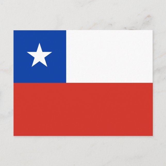 Flagge Chiles Postkarte (Vorderseite)