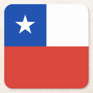 Flagge Chiles Rechteckiger Pappuntersetzer