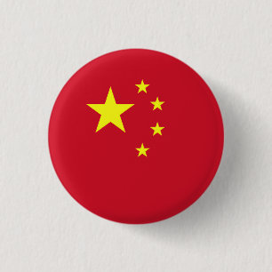 Flagge Chinas Button