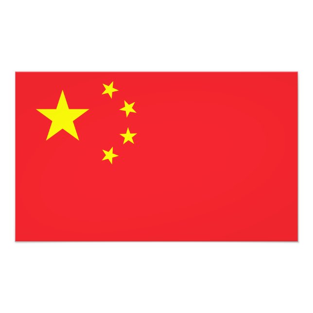 Flagge Chinas Fotodruck (Vorne)