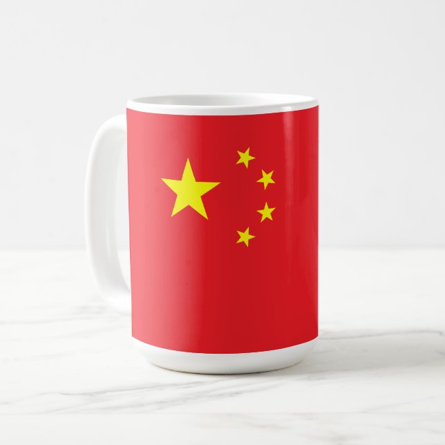 Flagge Chinas Kaffeetasse (Vorderseite Links)
