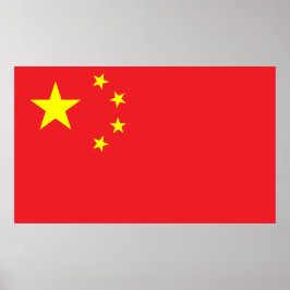 Flagge Chinas Poster