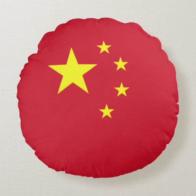 Flagge Chinas Rundes Kissen (Vorderseite)