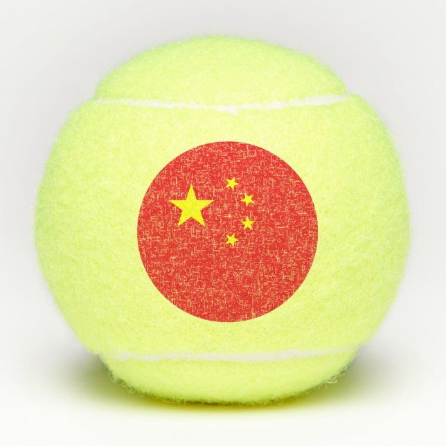 Flagge Chinas Tennisbälle (Vorderseite)