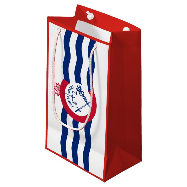 Flagge Cincinnati, Ohio Kleine Geschenktasche Kleine Geschenktüte (Vorderseite Schrägansicht)