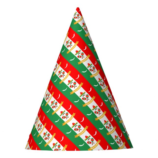 Flagge Cinco De Mayo Partyhütchen (Vorderseite)