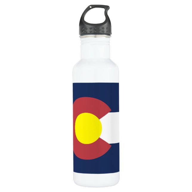 Flagge Colorados Edelstahlflasche (Vorderseite)