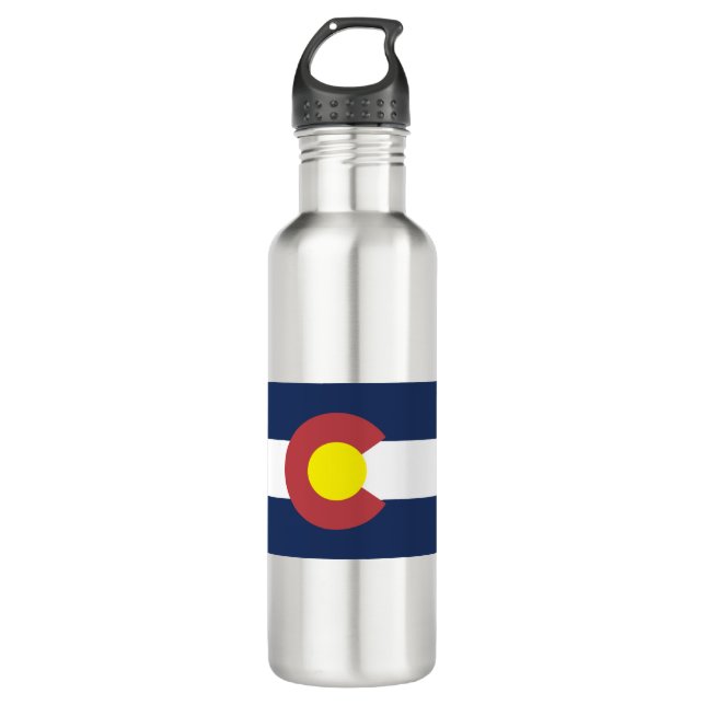 Flagge Colorados Edelstahlflasche (Vorderseite)