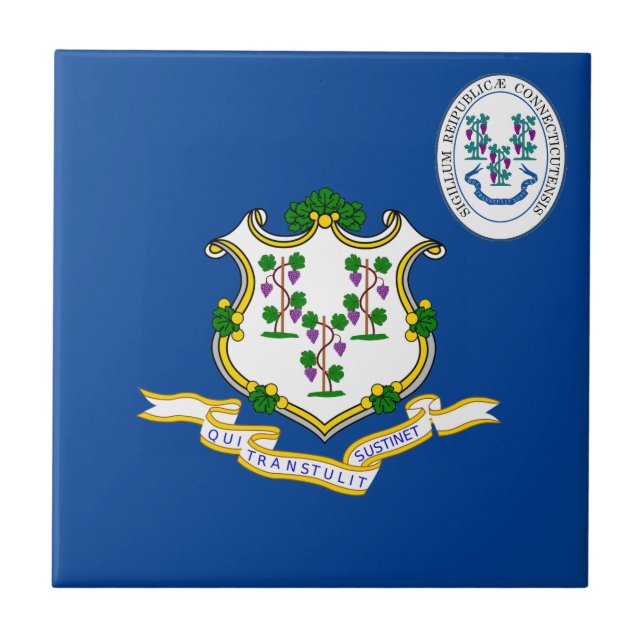 Flagge Connecticut Fliese (Vorderseite)
