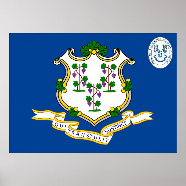 Flagge Connecticut Poster (Vorne)
