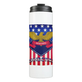 Flagge Connecticut USA Thermosbecher