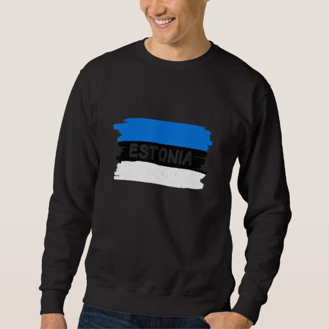 Flagge cool Estlands Sweatshirt (Vorderseite)