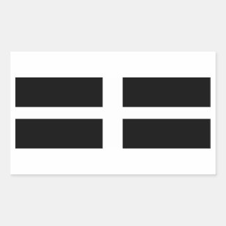 Flagge Cornwall Rechteckiger Aufkleber