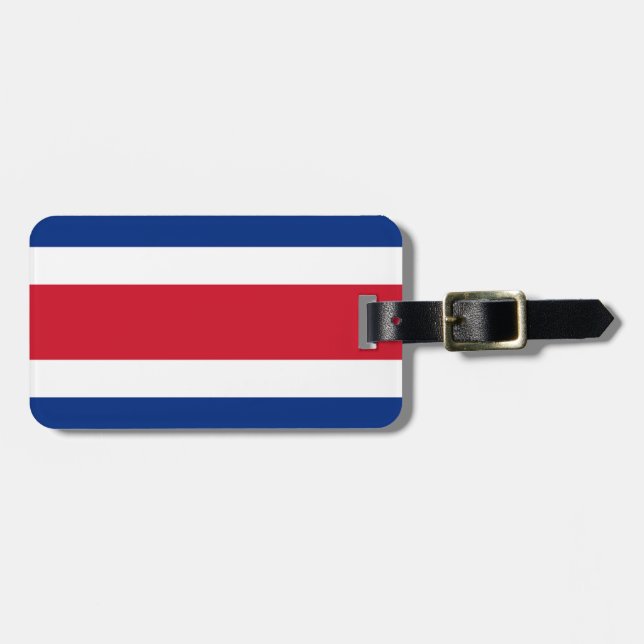 Flagge Costa Rica einfacher Identifikation Gepäckanhänger (Vorderseite horizontal)