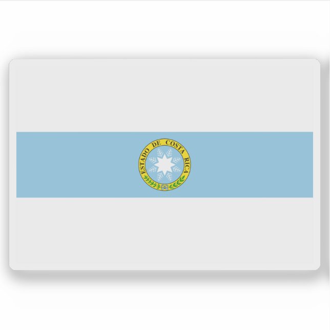 Flagge Costa Ricas (1840-1842) Aufkleber (Vorderseite)